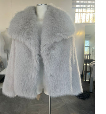 Cappotto invernale di peluche soffice Giacca con risvolto Casual Top a maniche lunghe